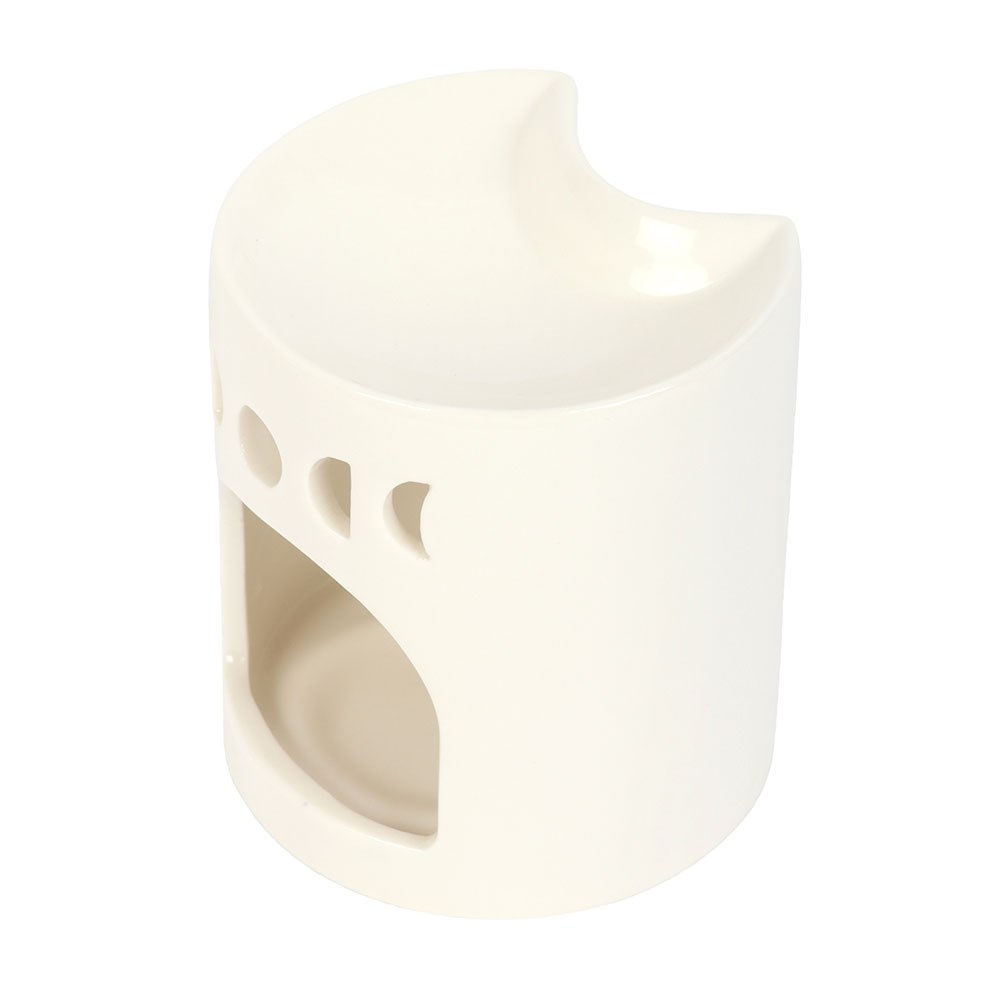 Something Different - White Crescent Moon Oil burner - White
